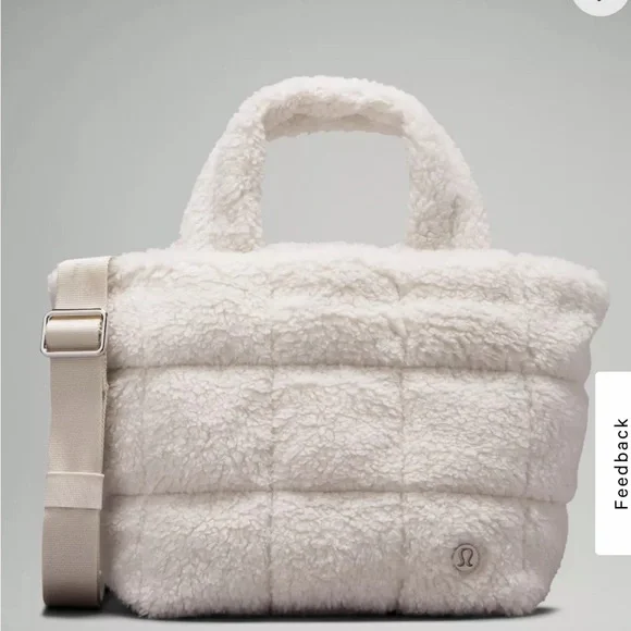 Lululemon Athletica Cream Sherpa Tote - Picture 1 of 1